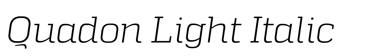 Quadon Light Italic